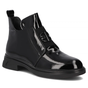 Skórzane botki Filippo DBT7393/25 BK L czarne