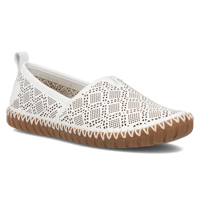 Skórzane półbuty Rieker M2851-80 białe