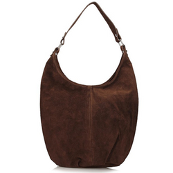 Torebka Toscanio Hobo Zamszowa A284 brązowa