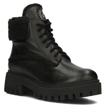 Skórzane botki typu workery Filippo 60374 czarne