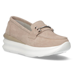 Skórzane półbuty Filippo DP3504/22 BE beżowe