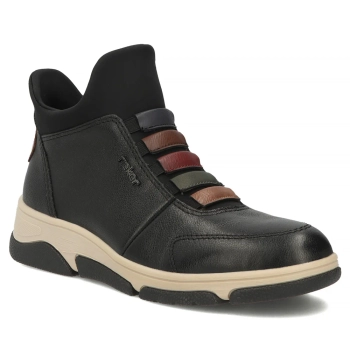 Skórzane botki Rieker L5651-00 czarne
