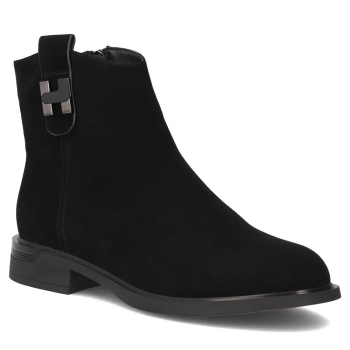 Skórzane botki Filippo DBT7379/25 BK czarne
