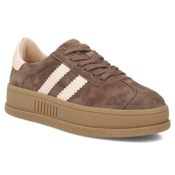 Skórzane sneakersy Filippo DP7995/26 D BR brązowe