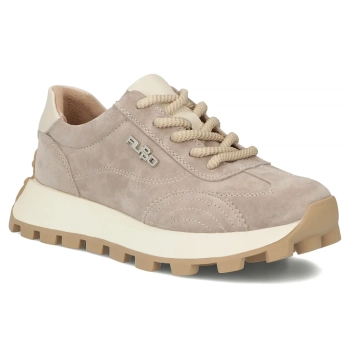 Skórzane sneakersy Filippo DP7498/26 BE beżowe