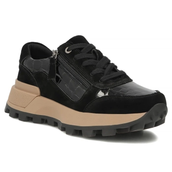 Skórzane sneakersy Filippo DP7988/26 BK czarne