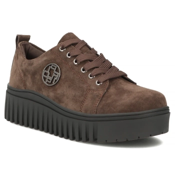 Skórzane sneakersy Filippo DP8271/26 D BR brązowe