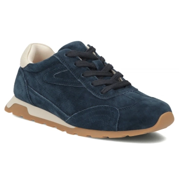 Skórzane sneakersy Filippo DP7962/26 NV granatowe