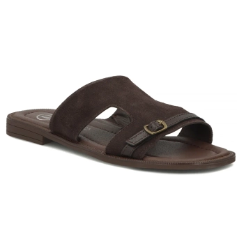 Skórzane klapki Filippo DK7747/26 D BR brązowe