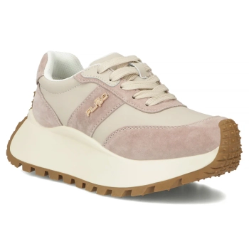 Skórzane sneakersy Filippo DP6785/25 BE beżowe