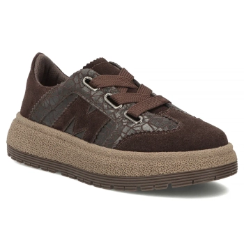 Skórzane sneakersy Filippo DP7978/26 BR brązowe