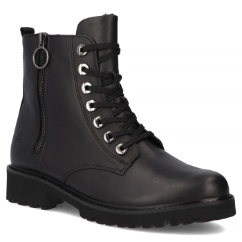 Skórzane botki Remonte D8671-01 czarne