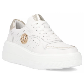 Skórzane sneakersy Filippo DP6843/25 WH białe