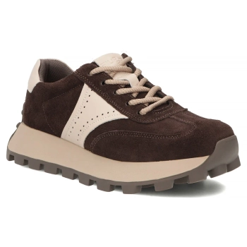 Skórzane sneakersy Filippo DP7976/26 D BR brązowe