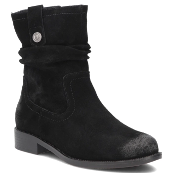 Skórzane botki Filippo DBT8232/26 BK czarne