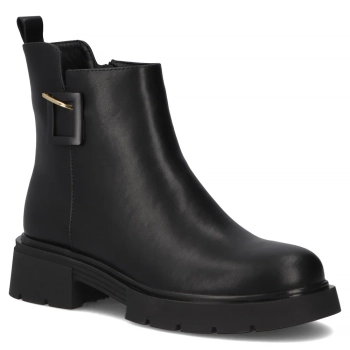 Skórzane botki Filippo DBT7185/25 BK czarne