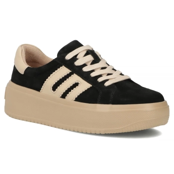 Skórzane sneakersy Filippo DP7173/25 BK czarne