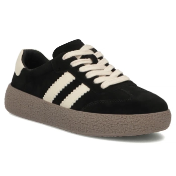 Skórzane sneakersy Filippo DP7958/26 BK czarne