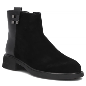 Skórzane botki Filippo DBT8249/26 BK czarne