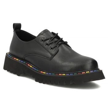 Skórzane półbuty Filippo DP8341/26 BK czarne