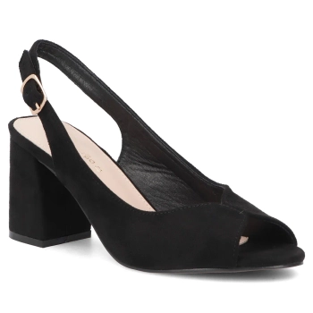 Sandały na obcasie Filippo DS7896/26 BK czarne