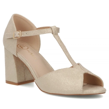 Sandały na obcasie Filippo DS7901/26 GO złote