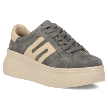 Skórzane sneakersy Filippo DP7175/26 GR BE szare