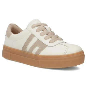 Skórzane sneakersy Filippo DP6798/26 WH BE białe
