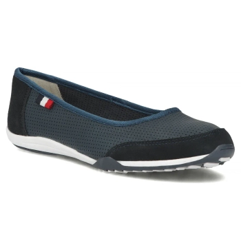 Skórzane baleriny Filippo DP142/26 NV granatowe