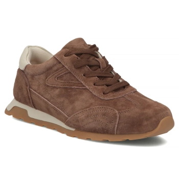 Skórzane sneakersy Filippo DP7962/26 BR brązowe