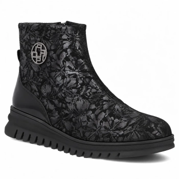 Skórzane botki Filippo DBT8074/26 BK GO czarne