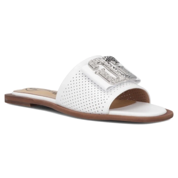 Skórzane klapki Filippo DK6985/25 WH białe