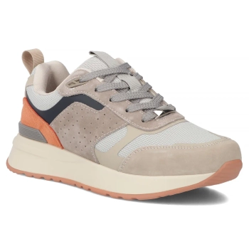 Skórzane sneakersy Filippo DP7729/26 BE BL beżowe