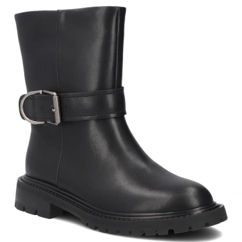 Skórzane botki Filippo DBT8139/26 BK czarne