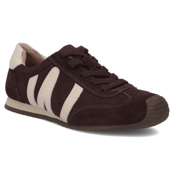 Skórzane sneakersy Filippo DP7963/26 D BR brązowe