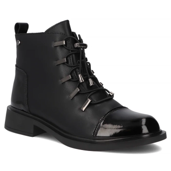 Skórzane botki Filippo DBT7154/25 BK czarne