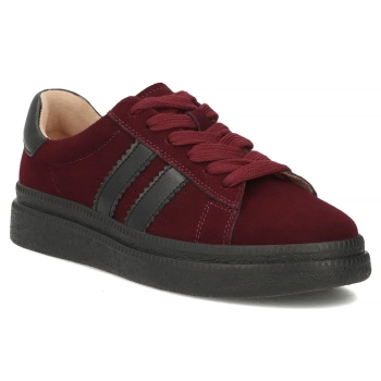 Skórzane sneakersy Filippo DP7981/26 BG bordowe