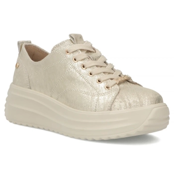 Skórzane sneakersy Filippo DP6795/26 GO złote