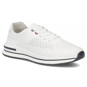 Skórzane półbuty Filippo DP7608/26 WH białe