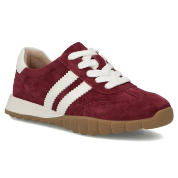 Skórzane sneakersy Filippo DP7534/26 BG bordowe