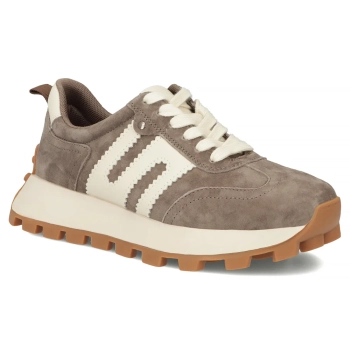 Skórzane sneakersy Filippo DP6743/26 TP taupe