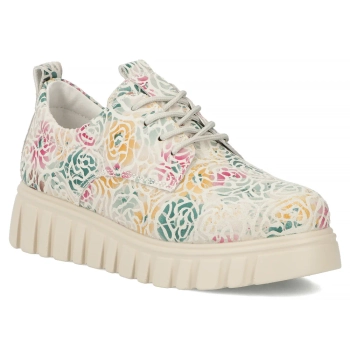Skórzane sneakersy Filippo DP6846/26 BE MLT beżowe