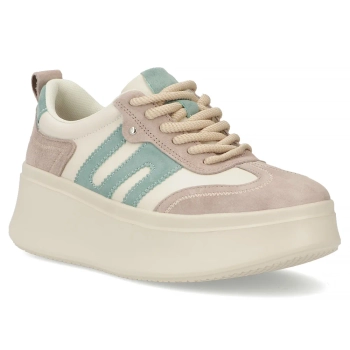 Skórzane sneakersy Filippo DP7514/26 BE GE beżowe