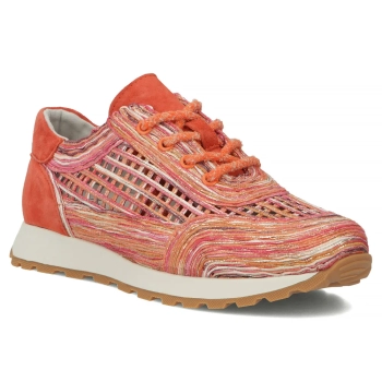 Skórzane sneakersy Filippo DP7720/26 OR pomarańczowe