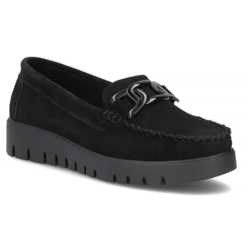 Skórzane mokasyny Filippo DP3334/26 BK czarne