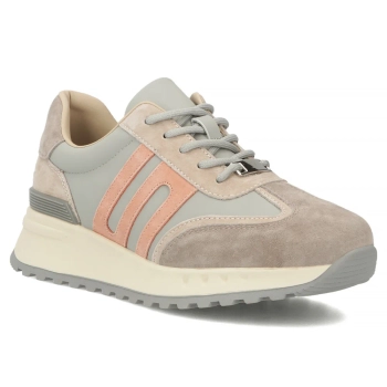 Skórzane sneakersy Filippo DP7733/26 GR BL szare
