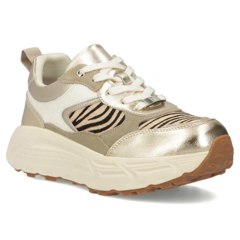 Skórzane sneakersy Filippo DP7722/26 WH GO biało-złote