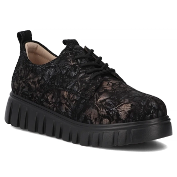 Skórzane sneakersy Filippo DP6846/26 BK FL czarne