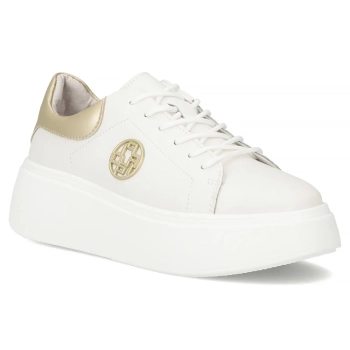 Skórzane sneakersy Filippo DP6058/26 WH białe