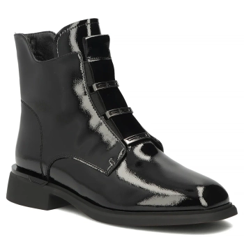 Skórzane botki Filippo DBT8133/26 BK czarne